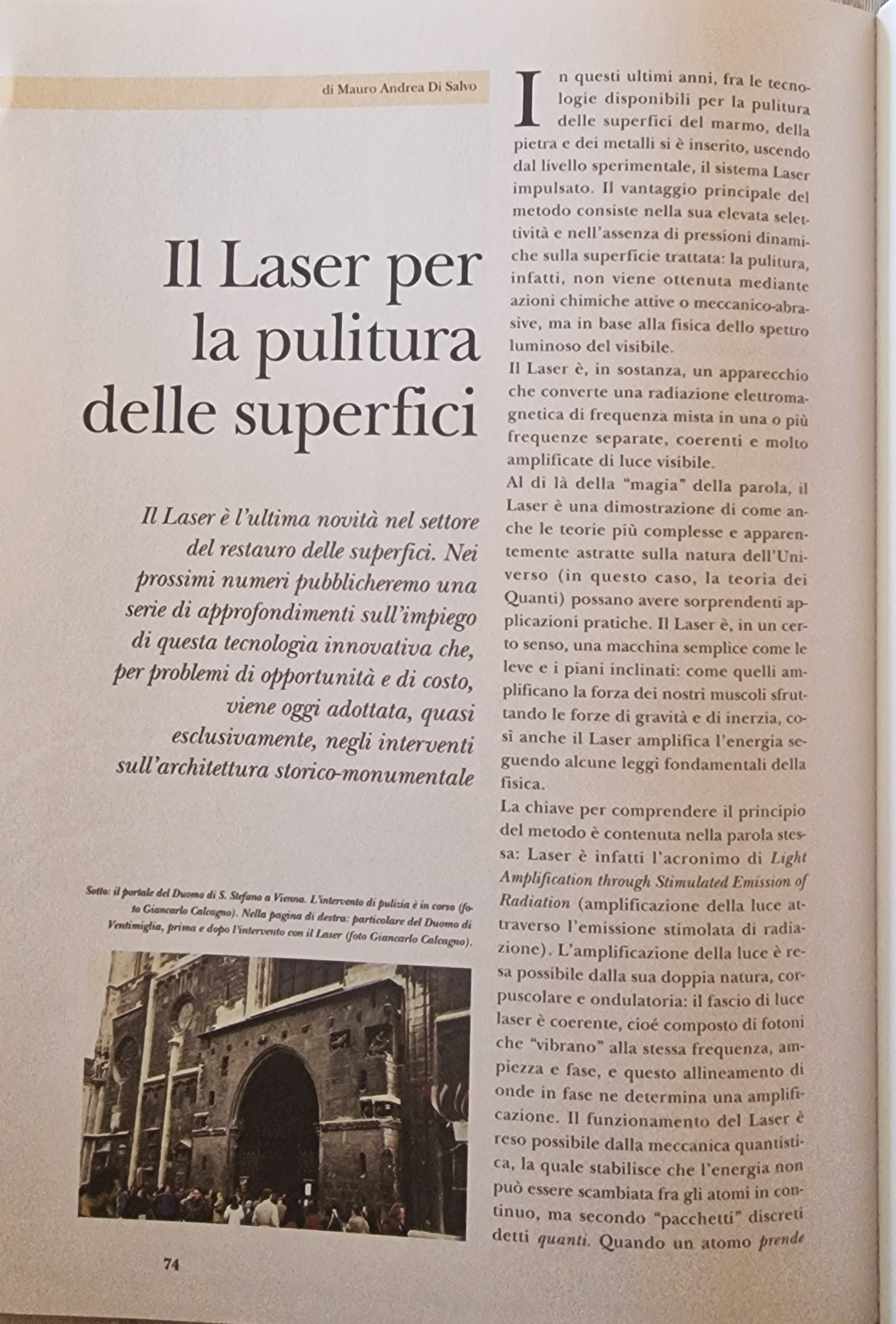 Il laser per la pulitura — p.1